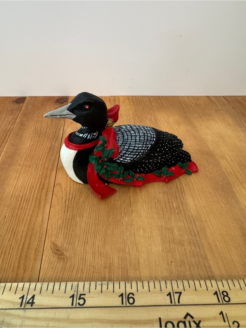 Vintage Silver Deer Tom Rubel Christmas Loon Bird Figurine